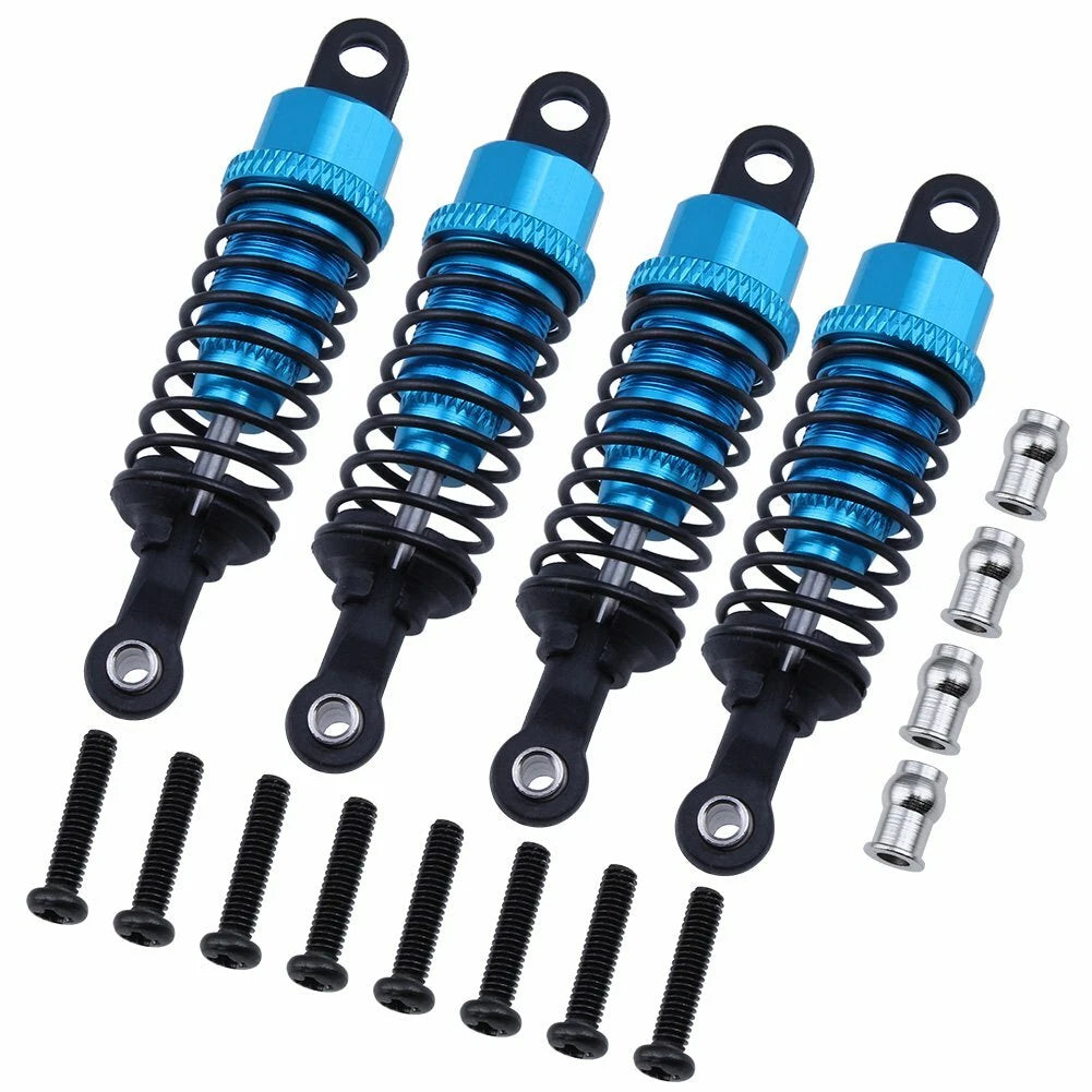 4Pack Shocks Absorber Damper 55mm Compatible with 1/18 RC Car Upgrade Part (Blue)