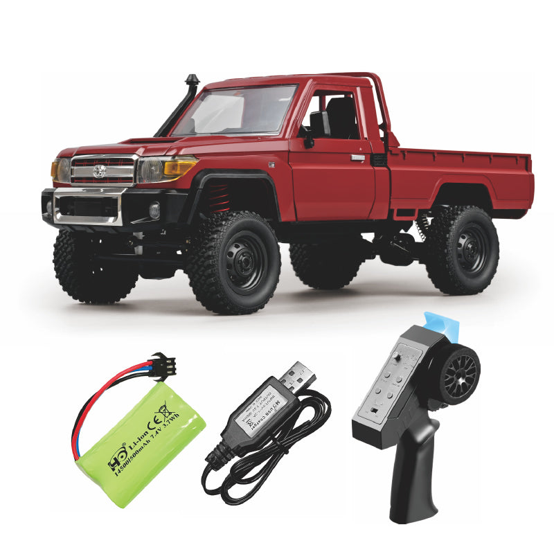 MN82 RTR 1/12 2.4G 4WD RC Car for TOYOTA Land Cruiser LC79 Rock Crawler LED Light Climbing Off-Road Truck - Red