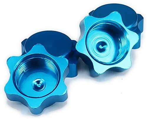 IFLYRC Blue 17mm Aluminum Alloy Wheel Hub Hex Nut Dustproof for 1/8 RC Car 4Pack
