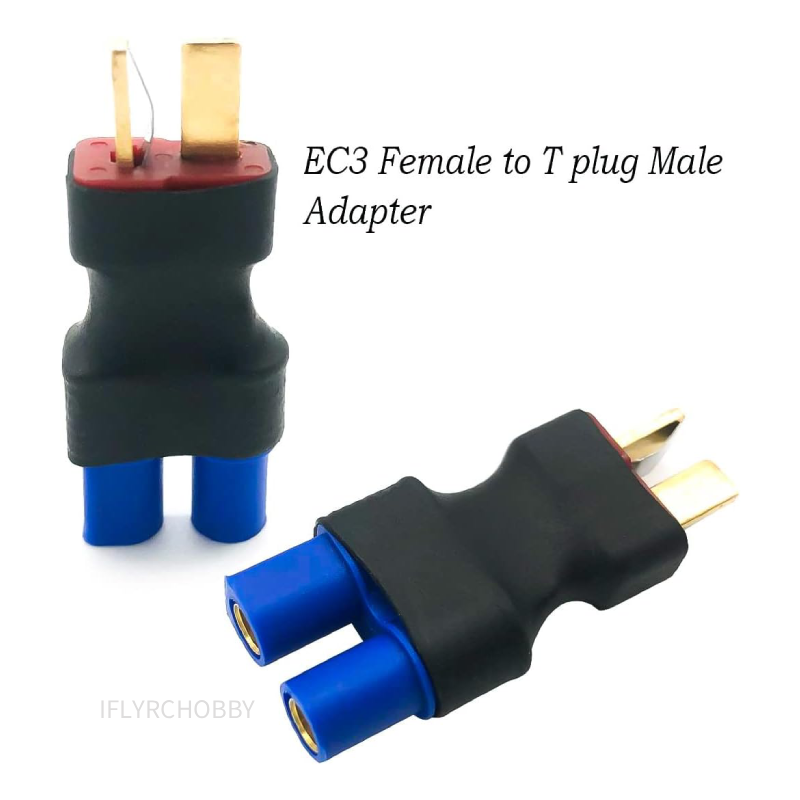 3Pcs T Male Plug to EC3 Female Connector Plug Adapter