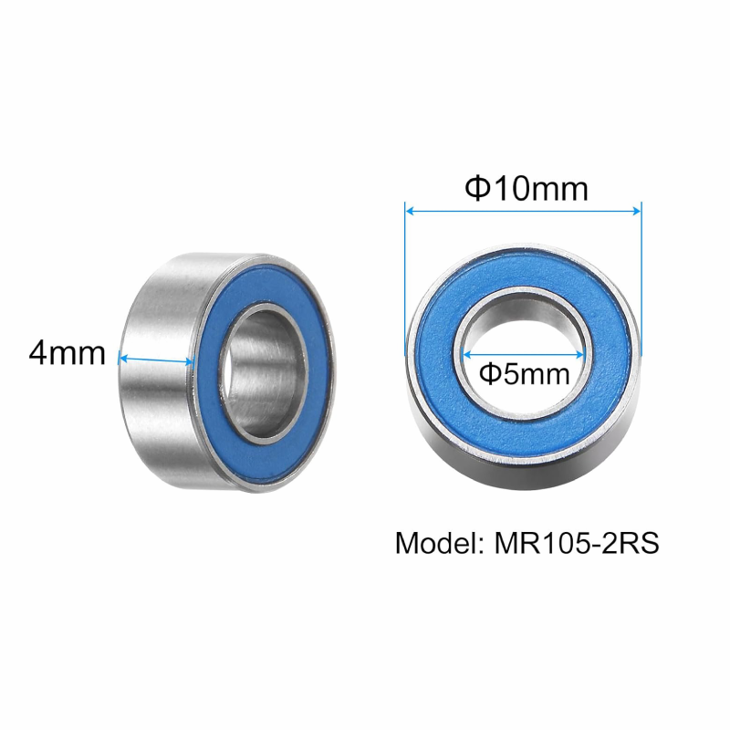 RC Cars Upgrade parts  MR105-2RS 5x10x4mm Rubber Sealed "Speed" Bearing (10)