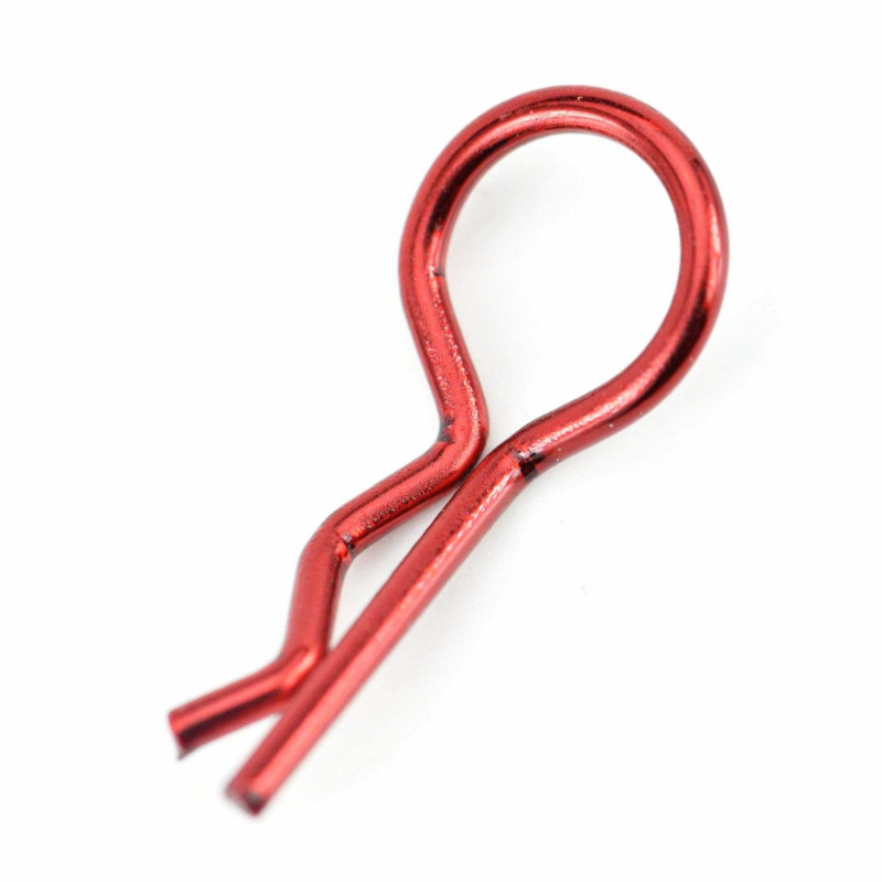 iFlyRCHOBBY 1/10 Large Bent RC Anodized Body Clips Red  - 25pcs