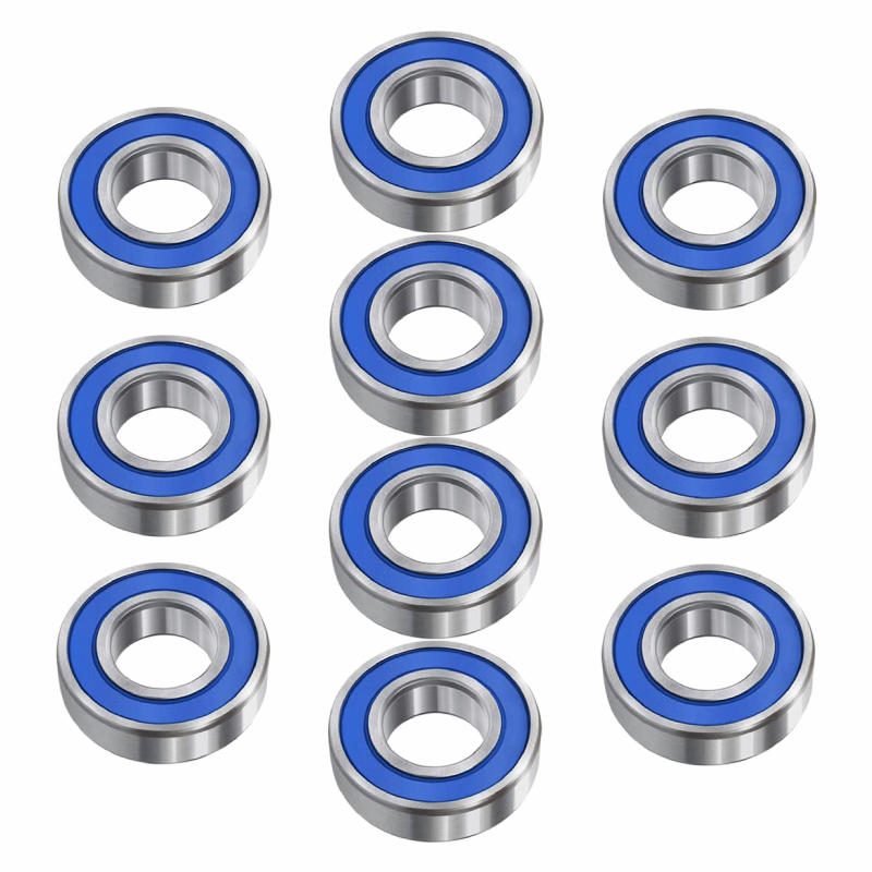 MR84-2RS 10 PCS Miniature Deep Groove Ball Bearing 4×8×3mm Double Blue Rubber Sealed Ball Bearing Chrome Steel Bearing