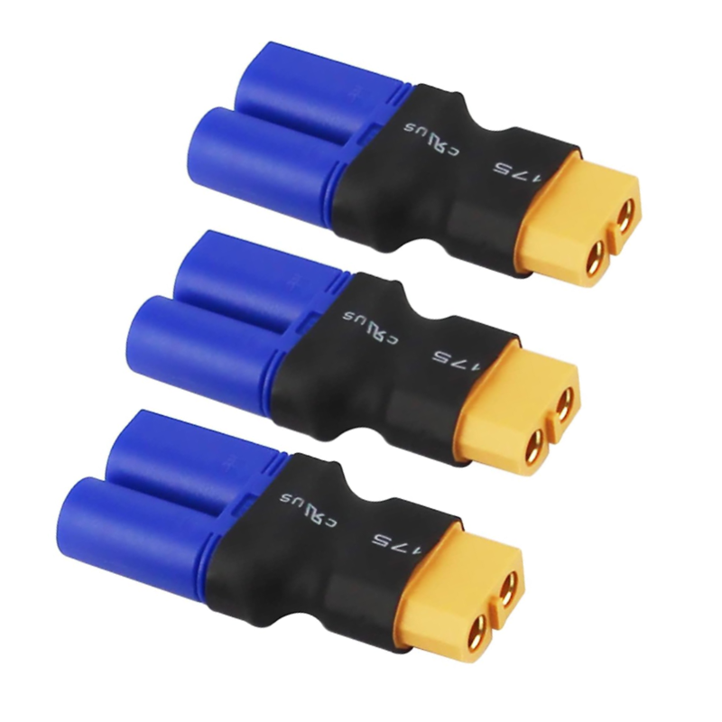 3pcs XT60 Female to EC5 Male RC Connector Adapter