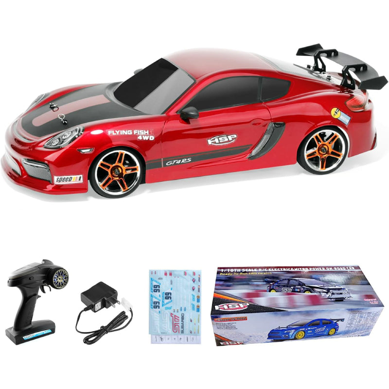 HSP 1:10 Scale 4WD Electric Power On Road Drift Racing Car Red