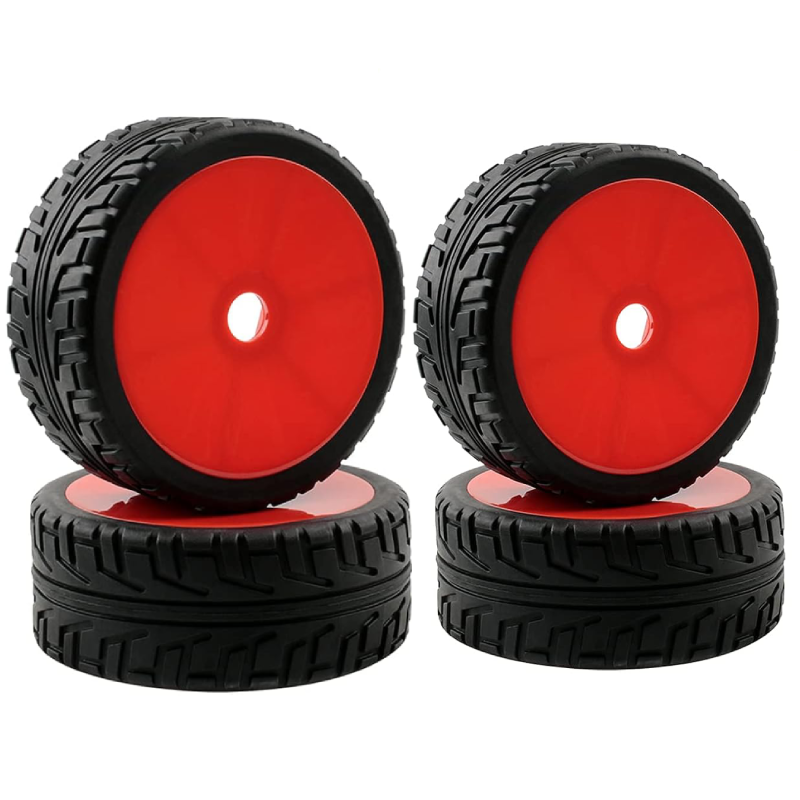 4pcs 1/8 RC Tires 17mm Hex Hard Disc Wheels and Tires