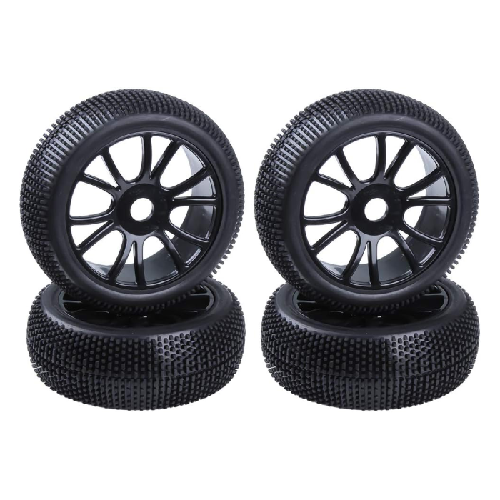 4PCS 1/8 Scale RC Buggy Wheels and Tires 17mm Hex RC Tyres