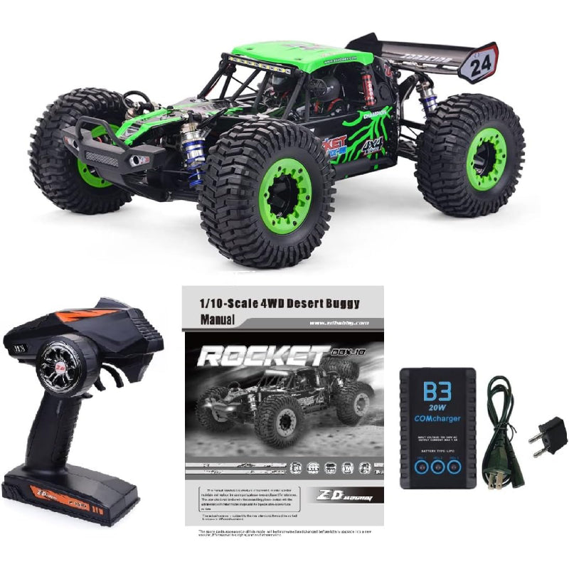 ZD Racing DBX 10 1/10 4WD 2.4G Desert Truck Brushless RC Car High Speed Off Road Vehicle Models 80km/h - Green